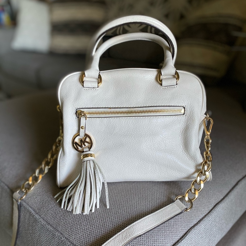 White MK crossbody